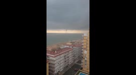 Spain: Waterspout Spotted Offshore in Miramar, Valencia