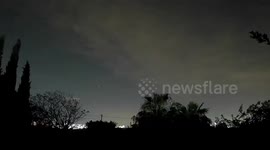 Meteor whizzes across night sky in Spain