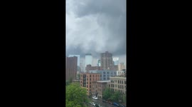 Dramatic storm forms over downtown Minneapolis