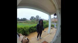 Man bumps his head against a lantern while leaving for work