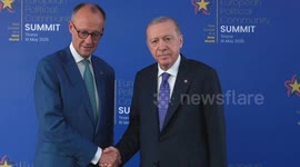 Albania: Turkish president Erdogan meets German chancellor Merz in Albania
