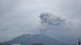 Japan: Eruption At Sakurajima Volcano