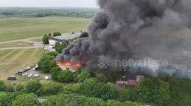 UK: Drone footage shows scale of Bicester fire which killed three people