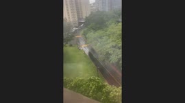 University Student Surfs Road Wave