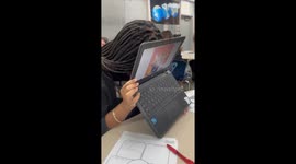 Friends reaction to being compared to a funny character during class.