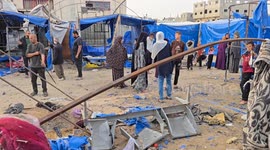 Israeli airstrikes target displacement tents in Gaza as genocide persists