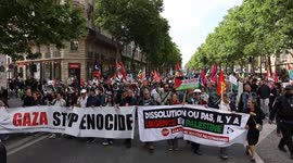 France: Nakba Protest in Paris: Pro-Palestine demonstrators condemn Israel’s war in Gaza