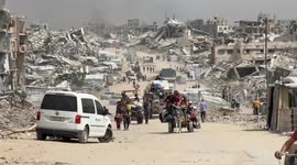 Palestinians flee northern Gaza due to intense Israeli strikes