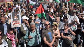 Caribbean Netherlands: Demonstrators in Amsterdam rally against Israeli offensive in Gaza on Nakba Day
