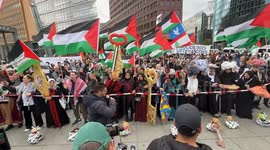 Germany: Demonstrators in Berlin rally against Israeli assault on Gaza on Nakba Day