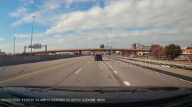 Driver Forces Exit, Crashes and Spins Out