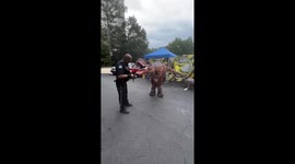 Sandy Springs Police Catch Jaywalking T-Rex Without Permit