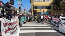 US: Demonstrators in San Francisco rally against Israeli assault on Gaza on Nakba Day