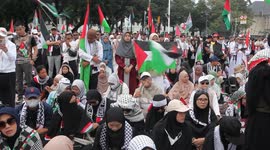 Indonesia: Demonstrators in Jakarta rally against Israeli assault on Gaza on Nakba Day