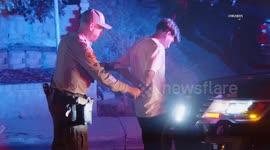 US, Los Angeles: Santa Clarita DUI Crash Into Wall And Parked Truck
