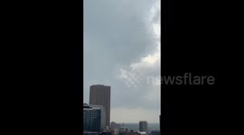 US: Cloud rotation before tornado warned storm in Minneapolis