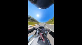 Motorcycle collides with car that runs red light in Şile