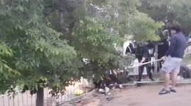 Car plows into crowd amid chaos outside RCDE Stadium in Cornellà de Llobregat, Spain