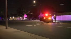 US, Los Angeles: Covina Family Evacuated After Pursuit Suspect Runs Into House