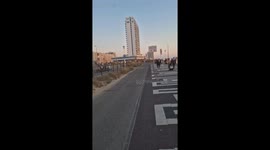 Police officer uses taser to stop fleeing suspect in Zandvoort, Netherlands