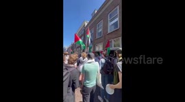 Netherlands: Students at Utrecht University staged a protest and occupied buildings to demand the severance of all ties with the Israeli occupation