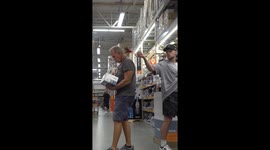 Guy Tickles Strangers at the Hardware Store