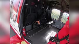 Italy: Helicopter Team Simulates Cliffside Rescue In Augusta Training Operation