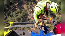 Spain: Emergency Helicopter Rescue Airlifts Injured Cyclist From Vallesa Trail to Lliria