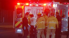 US, Los Angeles: Downtown Los Angeles Man In Serious Condition After Crash