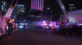 US, Los Angeles: Boyle Heights Procession of Fallen Deputy Medical Examiner Office