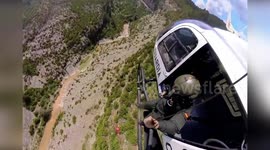 American tourist rescued while exploring canyon in Spain