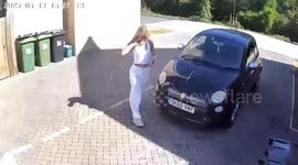 Woman's car rolls into ditch after she forgets to put handbrake on