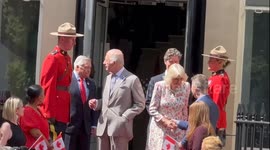 King Charles III and Queen Camilla at Canada House