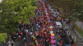 Cap Go Meh in Padang 2025, which marks the peak of the Chinese New Year celebration, took place in a festive atmosphere with a grand parade featuring the traditional *sipasan panjang* procession. The celebration was held in conjunction with the Siti Nurba