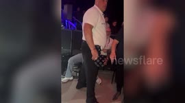 Rapper Konan held back by security during chaotic brawl at Misfits Boxing event