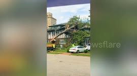 Footage shows homes destroyed after tornado hits St. Louis, Missouri