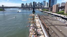 US: Flowers laid near site as probe begins into Mexican navy ship crash in New York