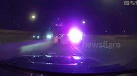 Cow holds up traffic while running along interstate in Oklahoma