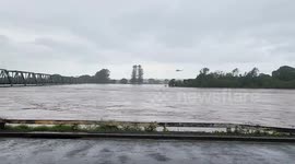 Helicopter deployed amid major flooding in New South Wales