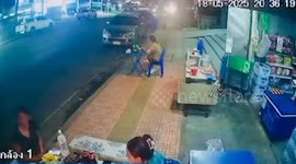 Out-of-control pickup truck crashes narrowly missing diners eating at cafe