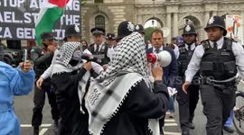 “Shame on you!” Labour MP Hamish Falconer surrounded by pro-Palestine protesters in Westminster