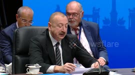 Hungary: Azerbaijani President Aliyev speaks during Turkic States summit in Hungary