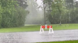 US: Haevy rainfall and hail hit North Chili