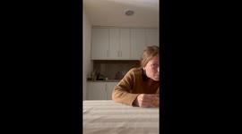 Cat Jumps Into Kitchen Table