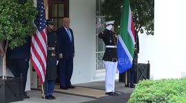 US: US President Trump welcomes South African president to the White House