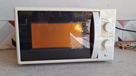 burning microwave