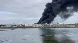 Spain: Massive Fire Erupts At Bronze Foundry In Camargo Smoke Visible Across Santander Bay