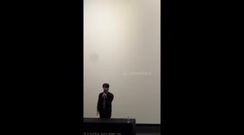 K Pop star pleads with fans not to grab him