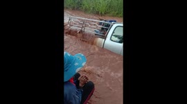 Pickup truck washed away by surging flash floods in northern Thailand