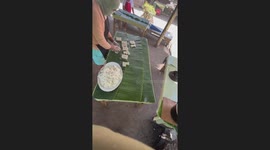 Watch this awesome food spread being prepared
